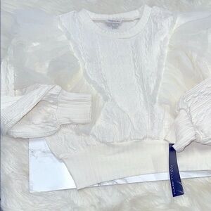 Habitual kids Cable Knit Sweater ivory color size 10 new with tags